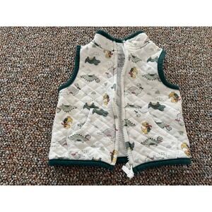 Kyle & Deena Boys Sleeveless Zip Up Dinosaur Jacket 3-6M